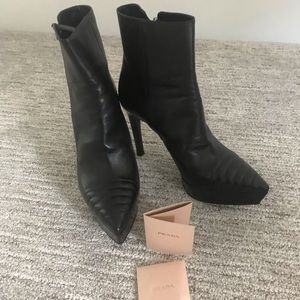 Prada Ankle Boot- authentic black stunning booties size 6.5